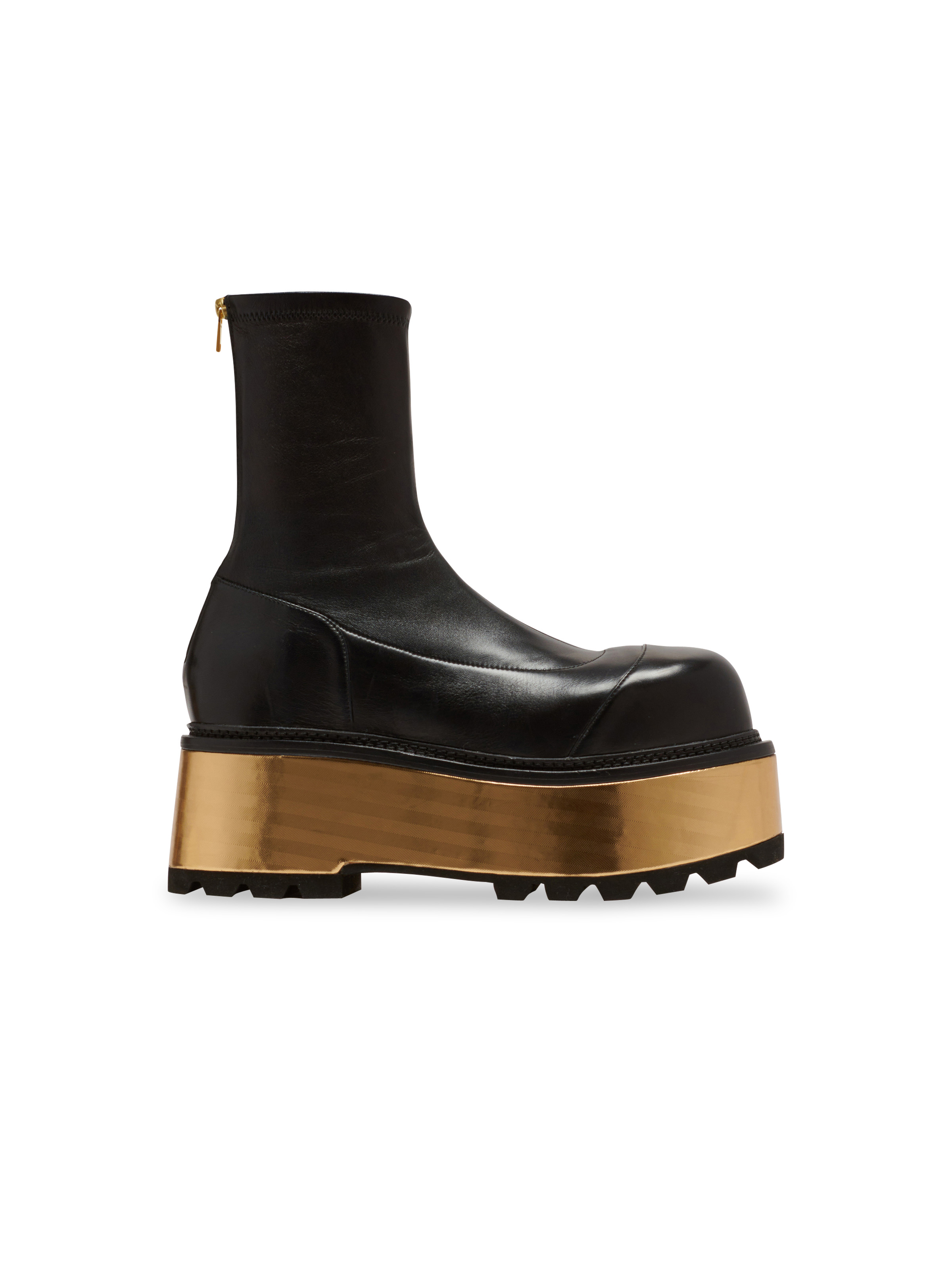 Leather platform boots - 1