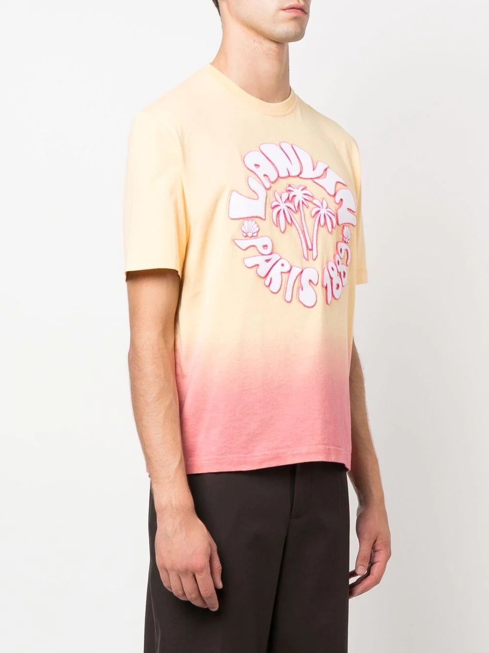 embossed logo ombré cotton T-shirt - 3