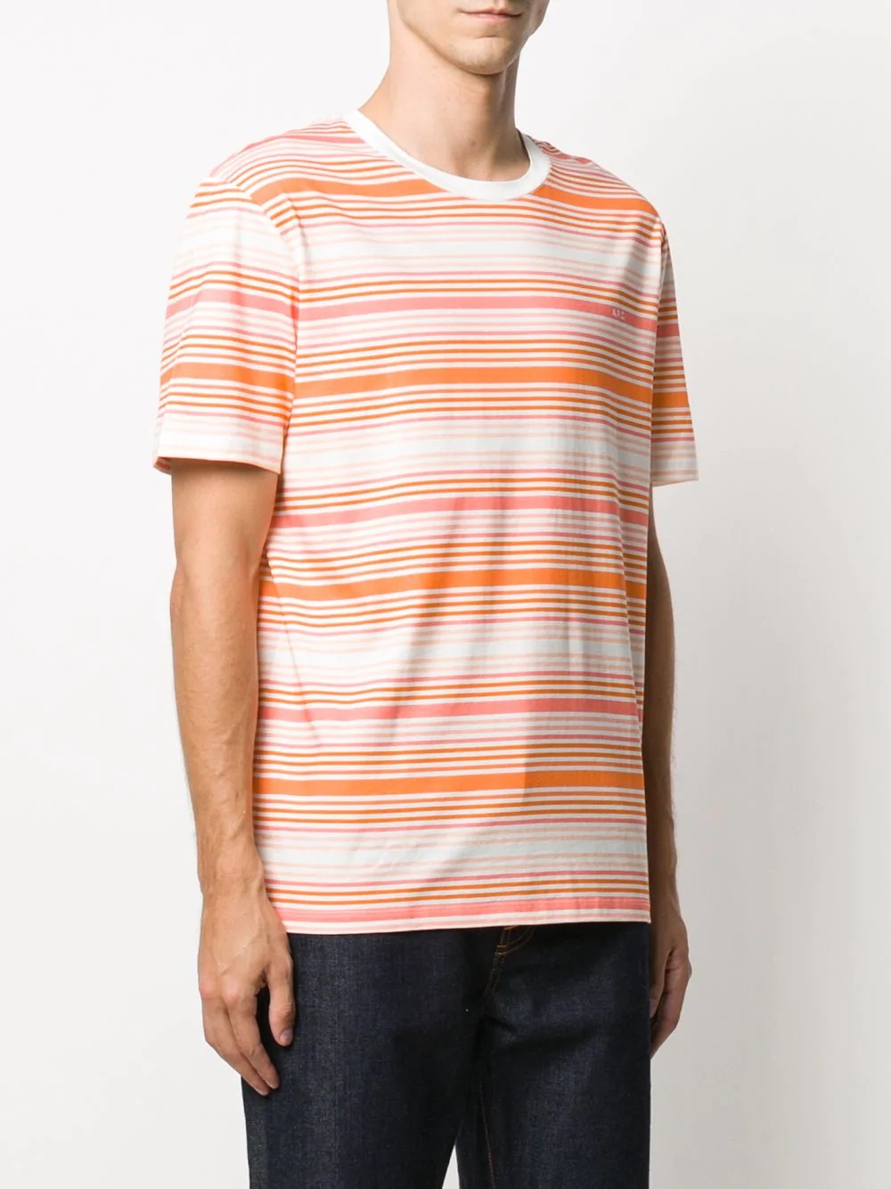 striped basic T-shirt  - 3