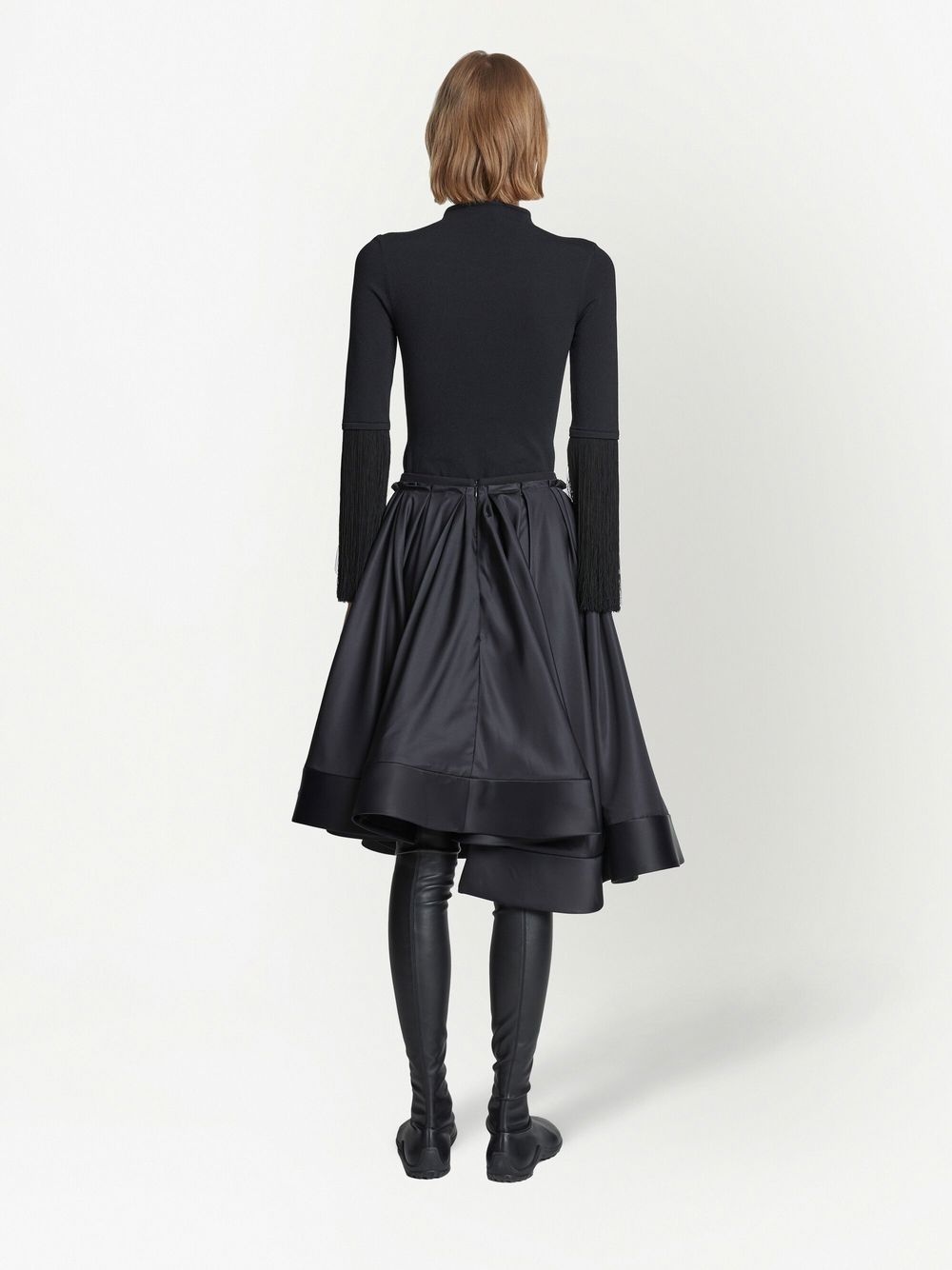 pleated full taffeta skirt - 4