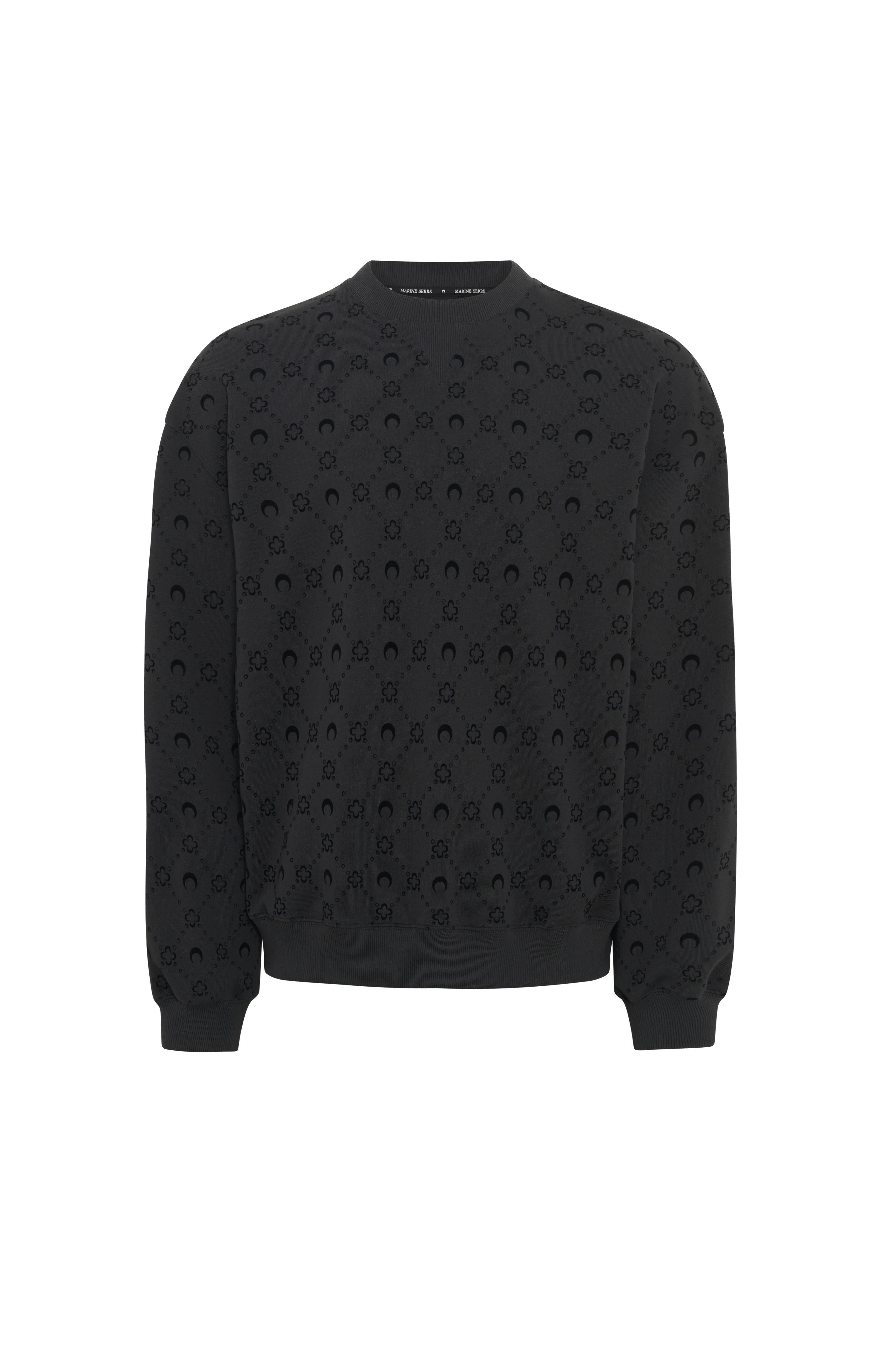 MOONOGRAM FLOCKED FLEECE RELAXED SWEATSHIRT - 1