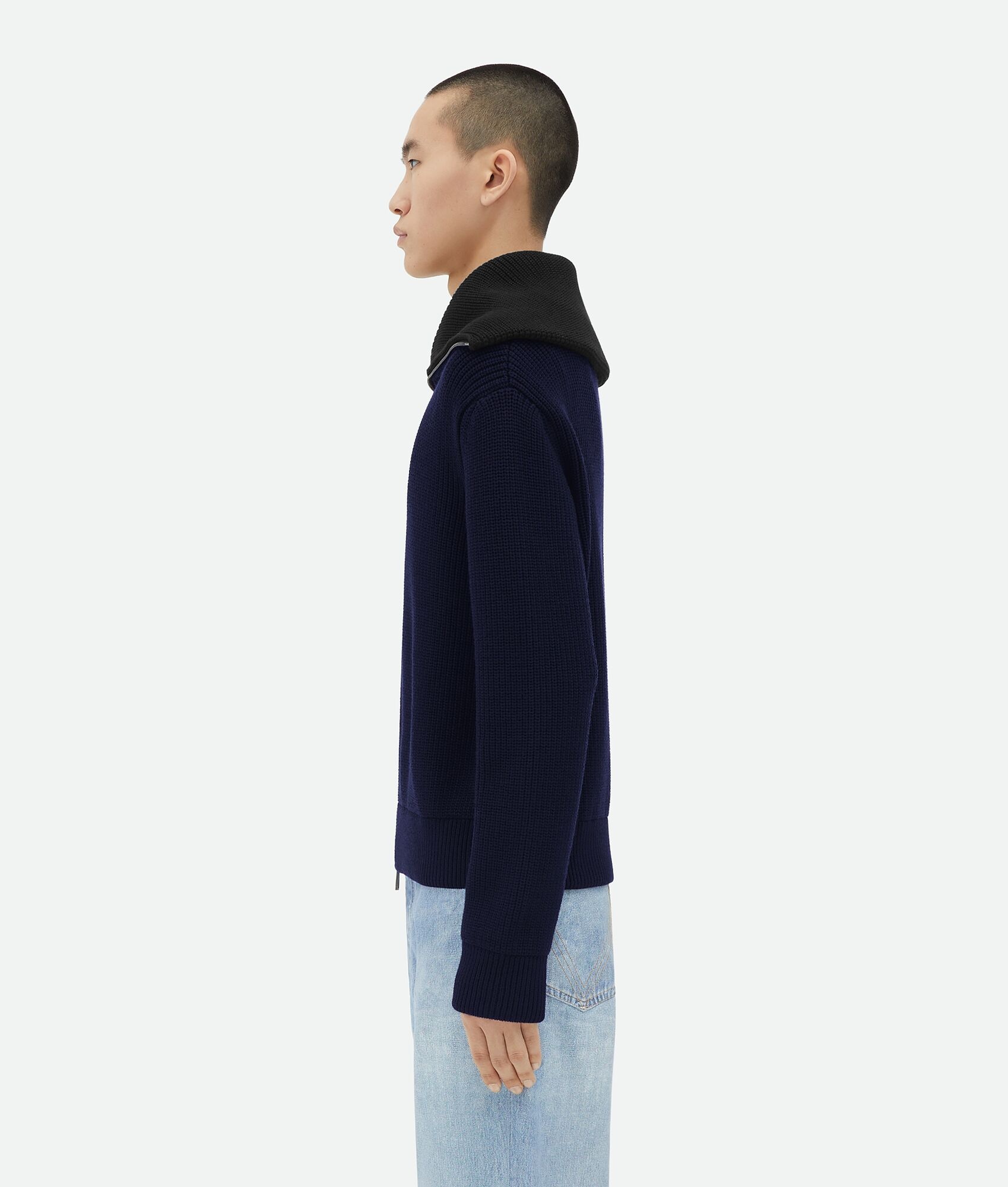 Heavy Wool Ribbed Cardigan - 2