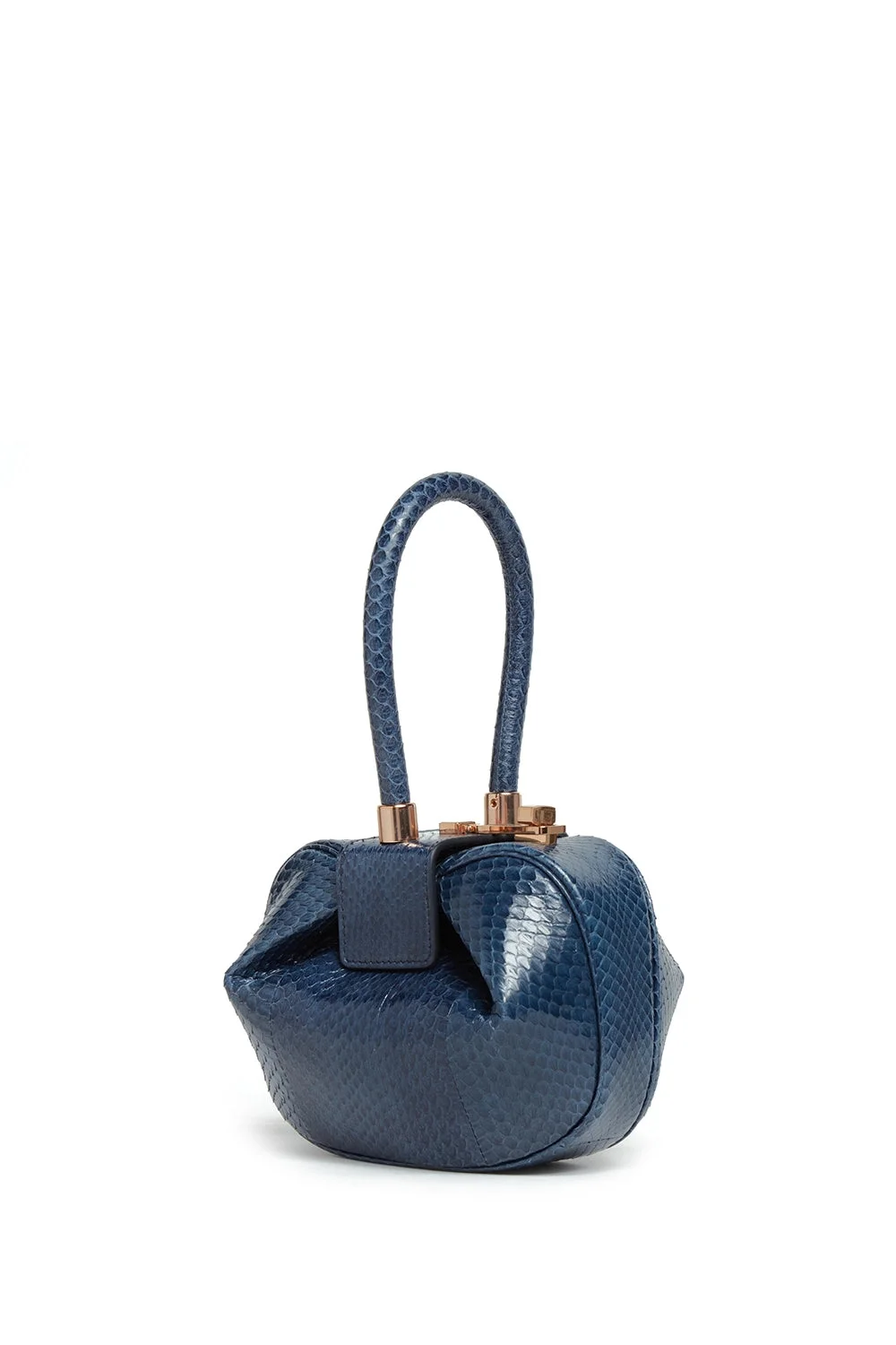 Demi Bag in Navy Snakeskin - 1
