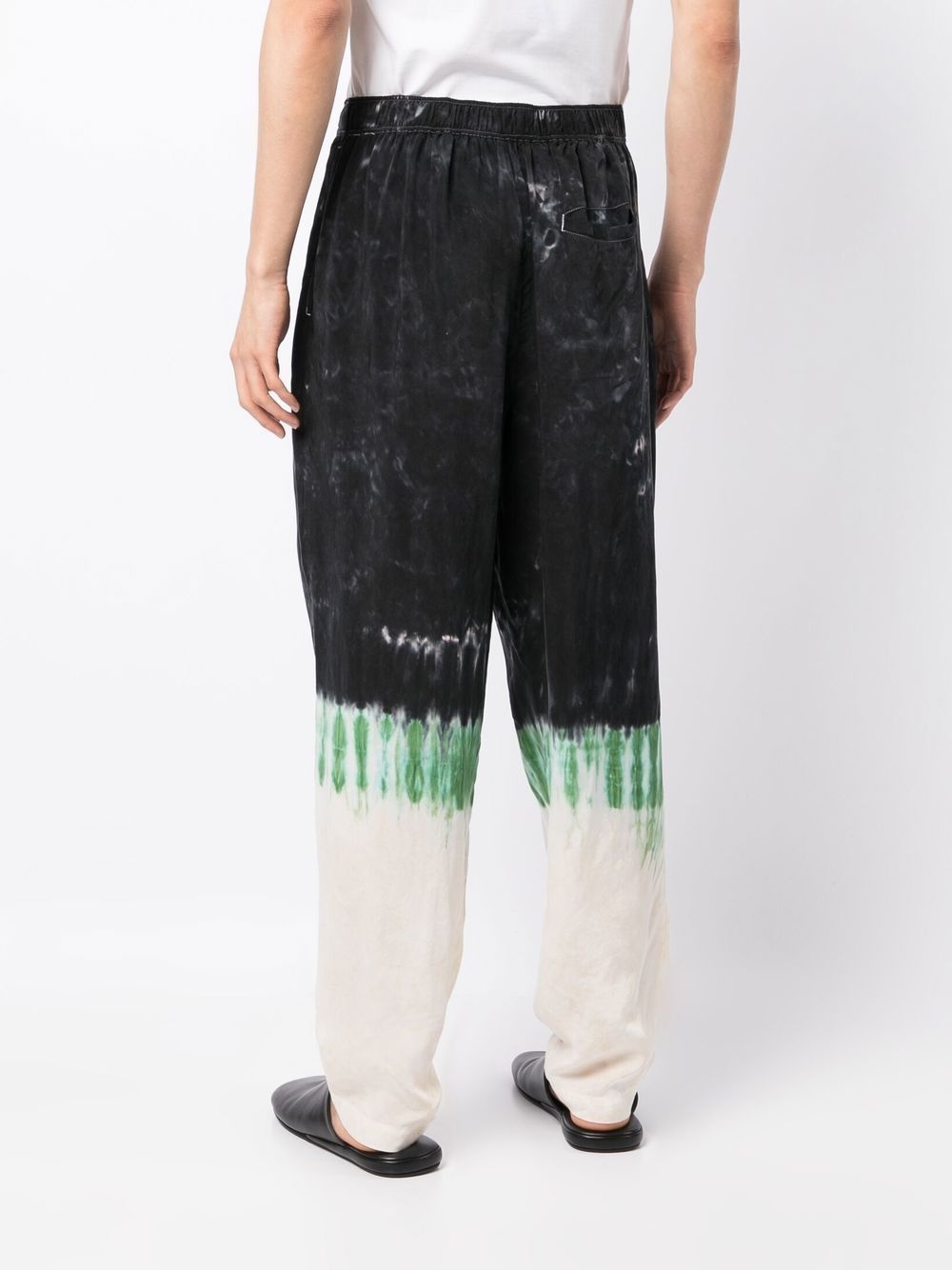 tie-dye print straight-leg trousers - 4