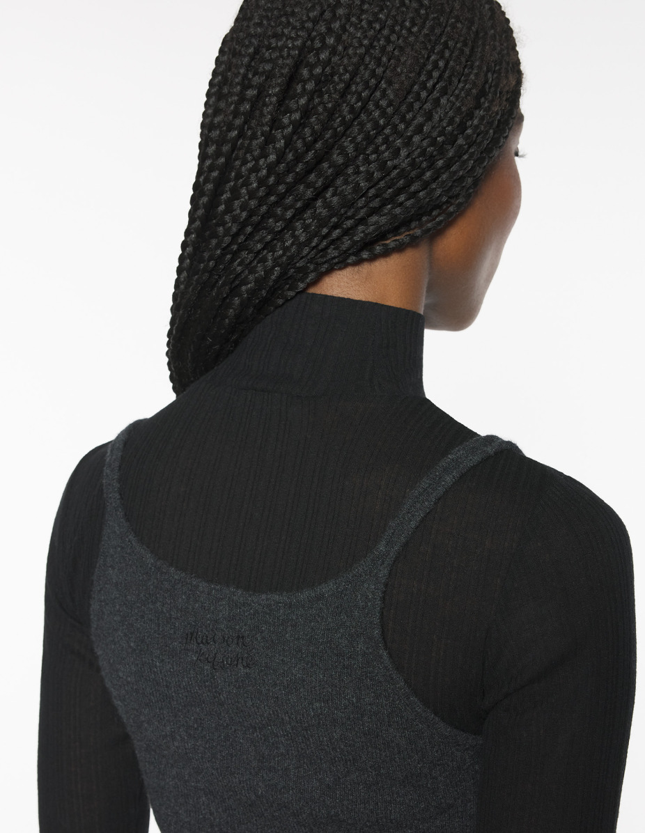 FINE RIB CASHMERE TANK TOP - 4