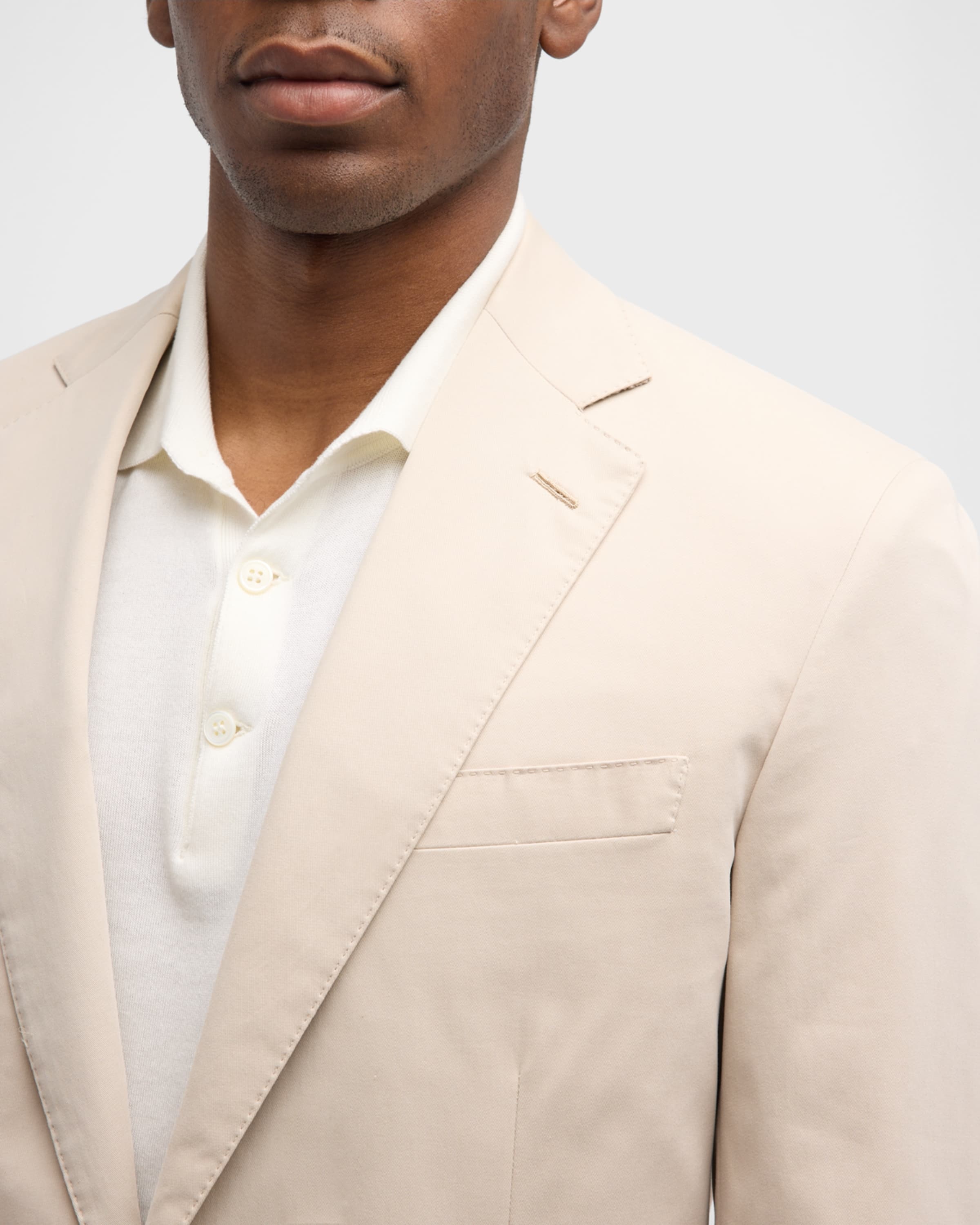 Men's Solid Cashmere-Cotton Suit - 1