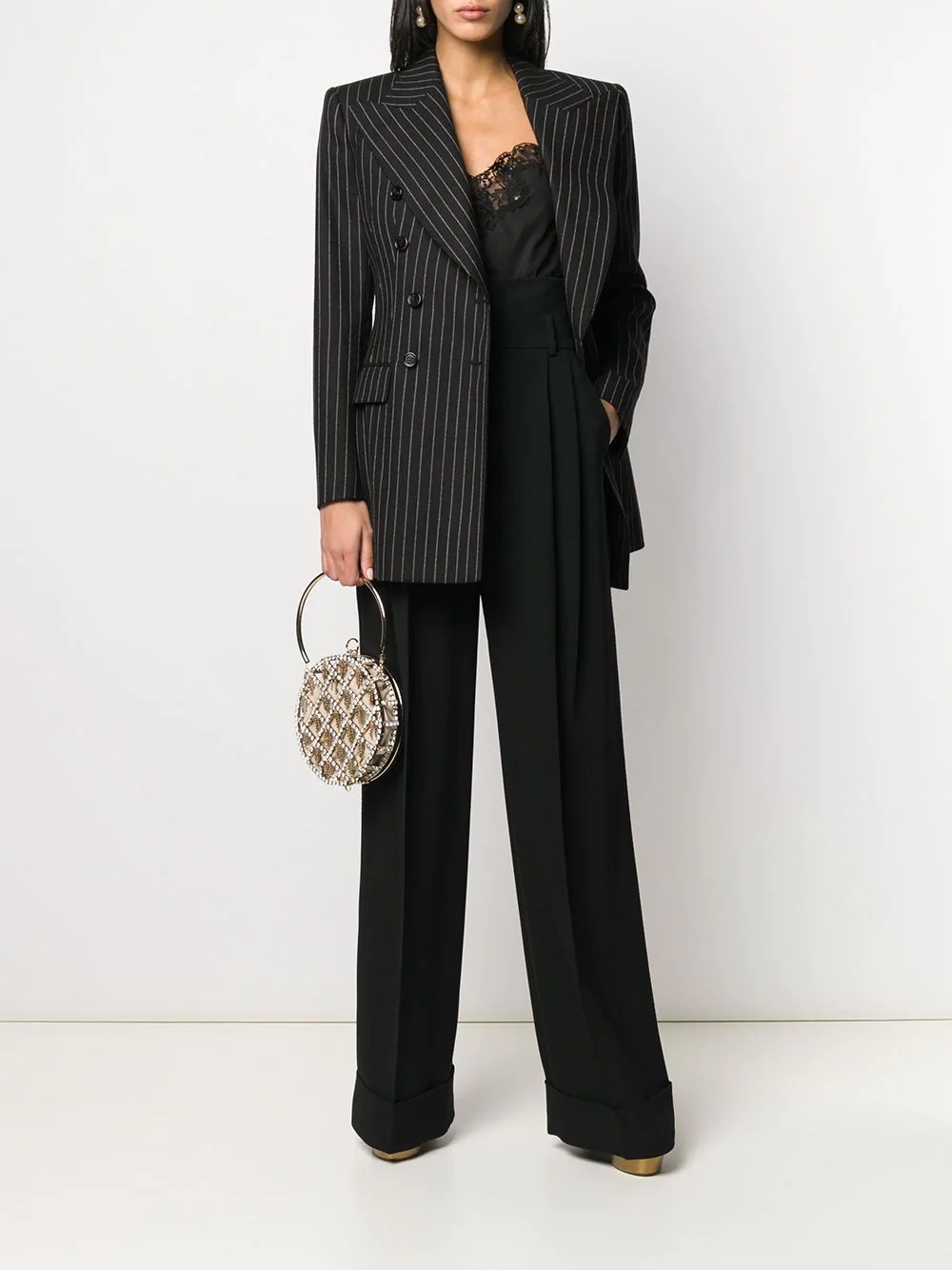 pinstripe double-breasted blazer - 2