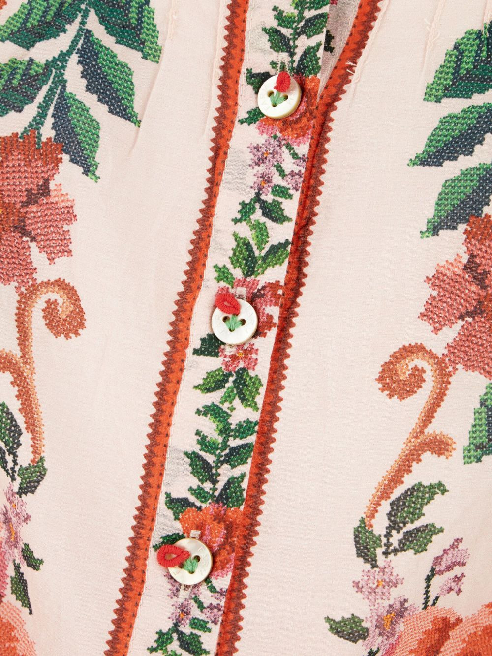 Flower Tapestry cotton shirt - 3