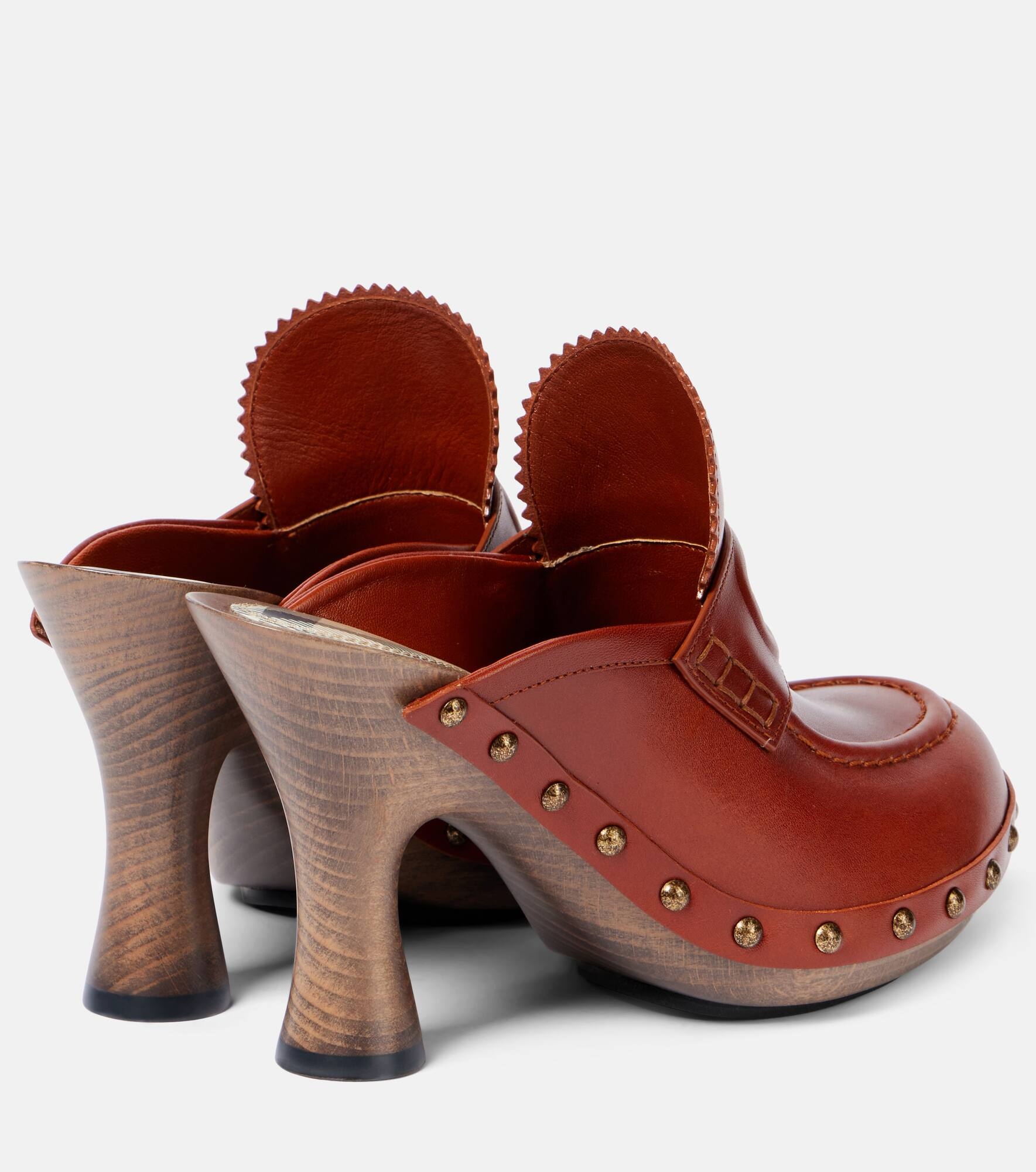 75 leather mules - 2