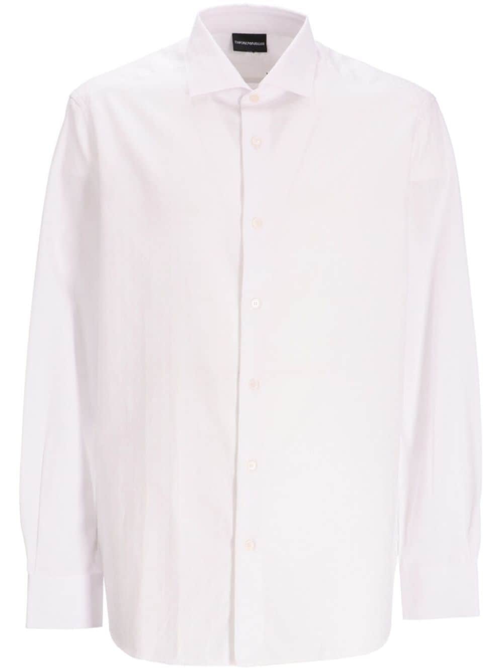 long-sleeved cotton shirt - 1