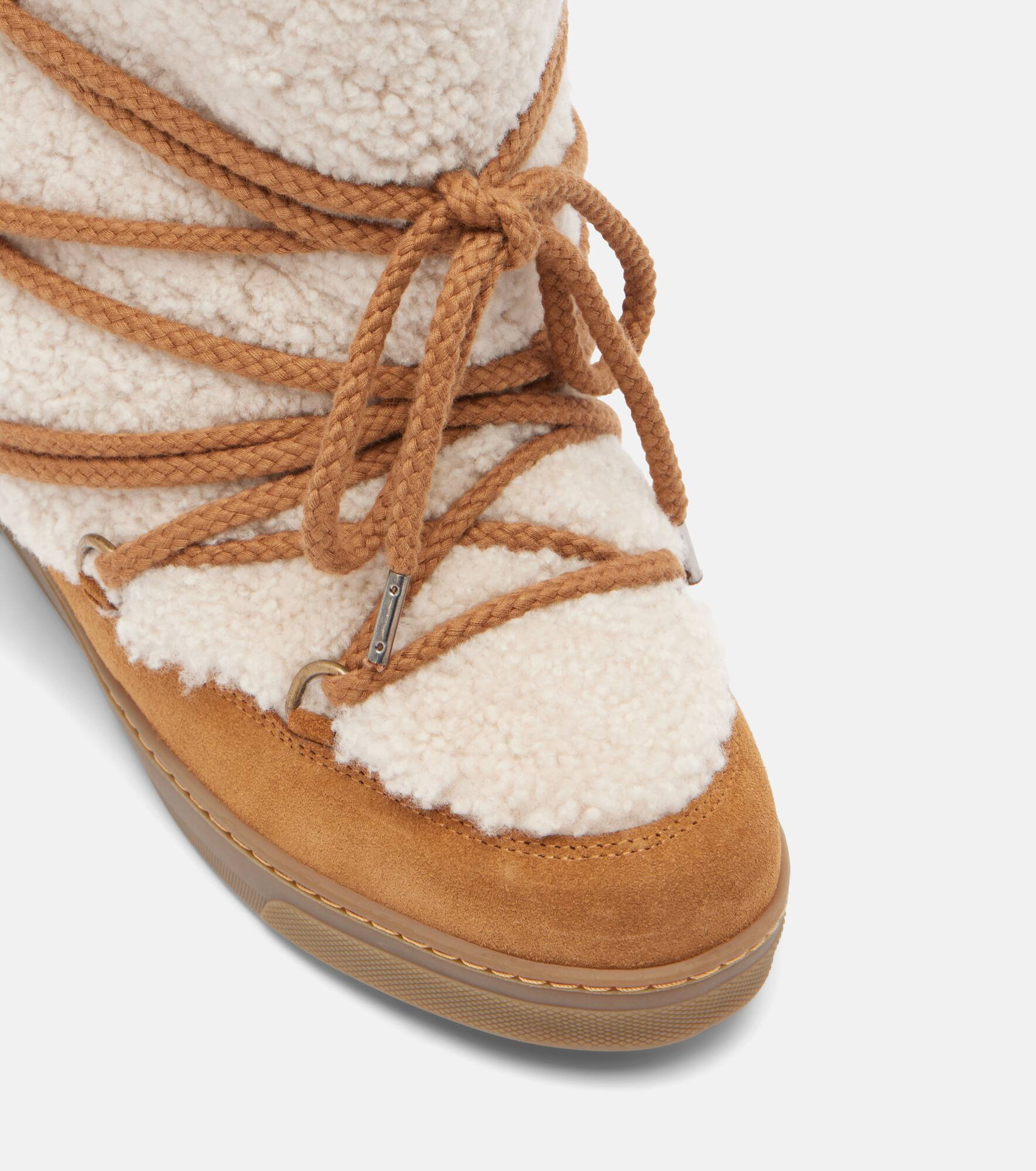 Shearling and suede snow boots - 5