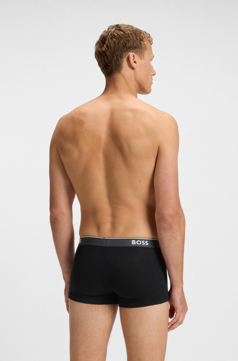 BOSS THREE-PACK OF STRETCH-COTTON TRUNKS WITH LOGO WAISTBAND outlook
