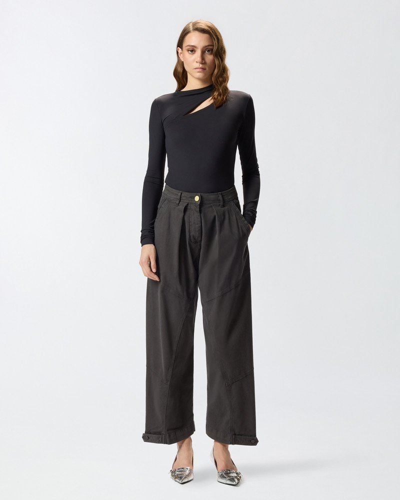 PINKO BRUSHED COTTON BALLOON TROUSERS outlook