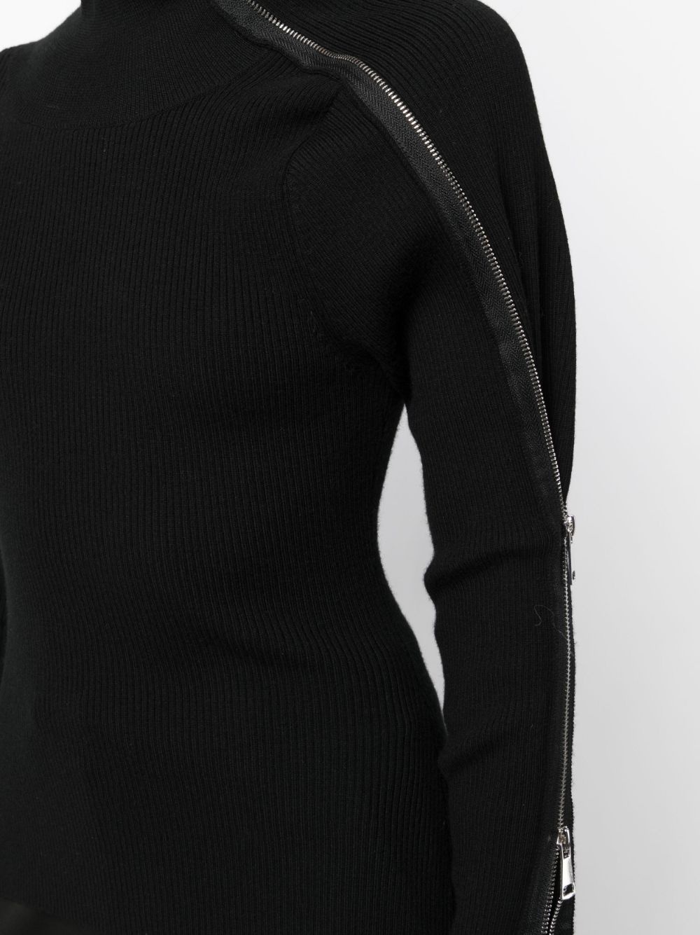 zip-detailed rollneck jumper - 5