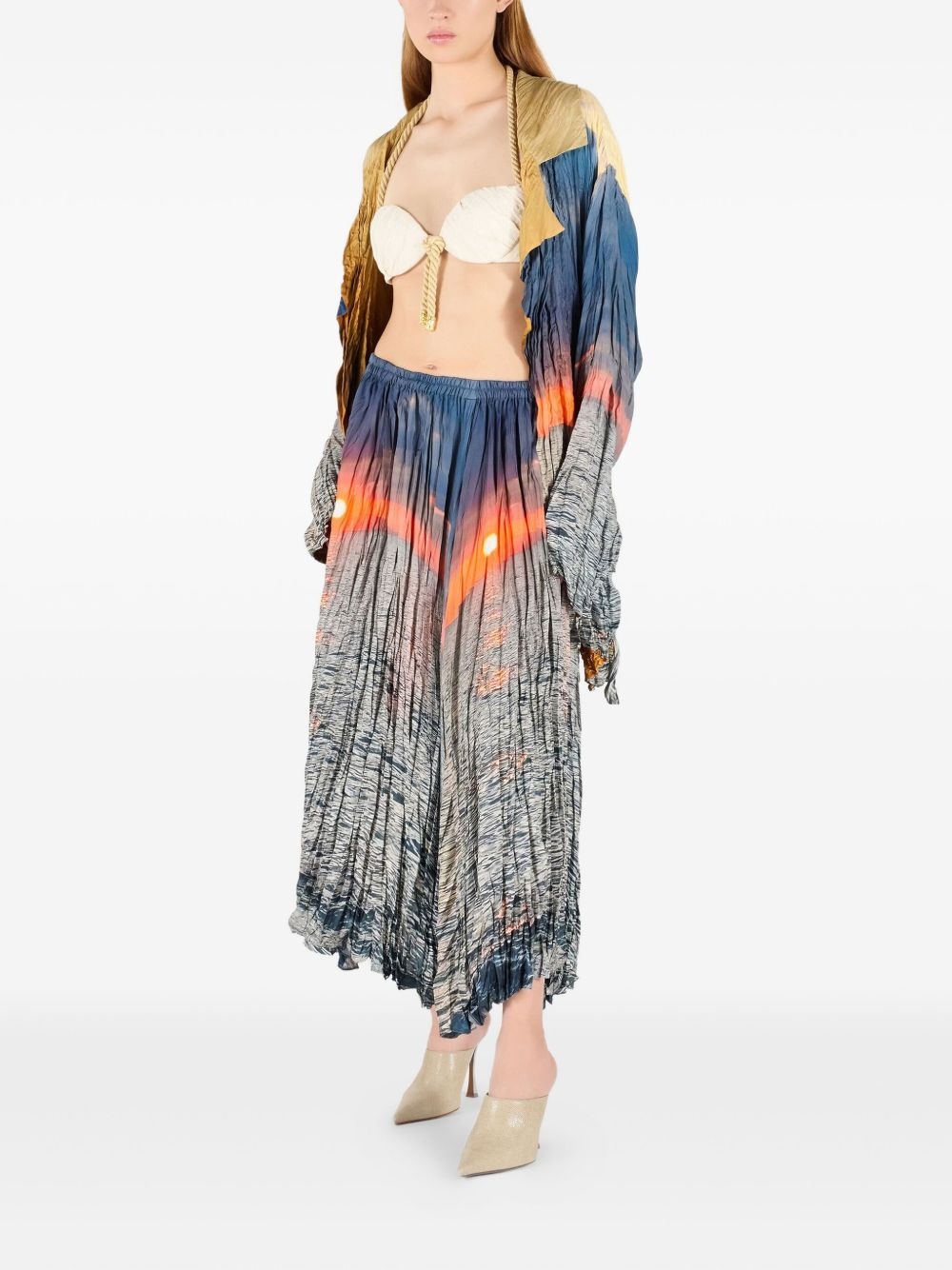 silk midi skirt - 2