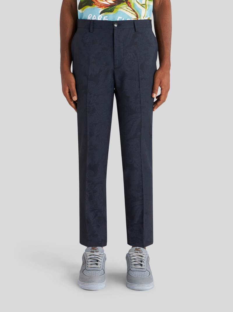 Etro FLORAL PAISLEY VIRGIN WOOL TROUSERS outlook