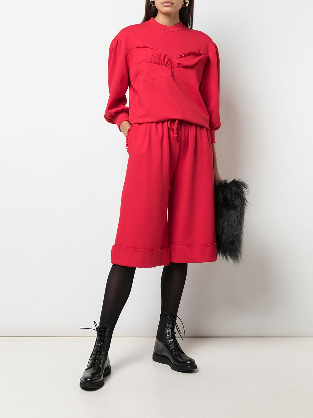 wide-leg cropped trousers - 2
