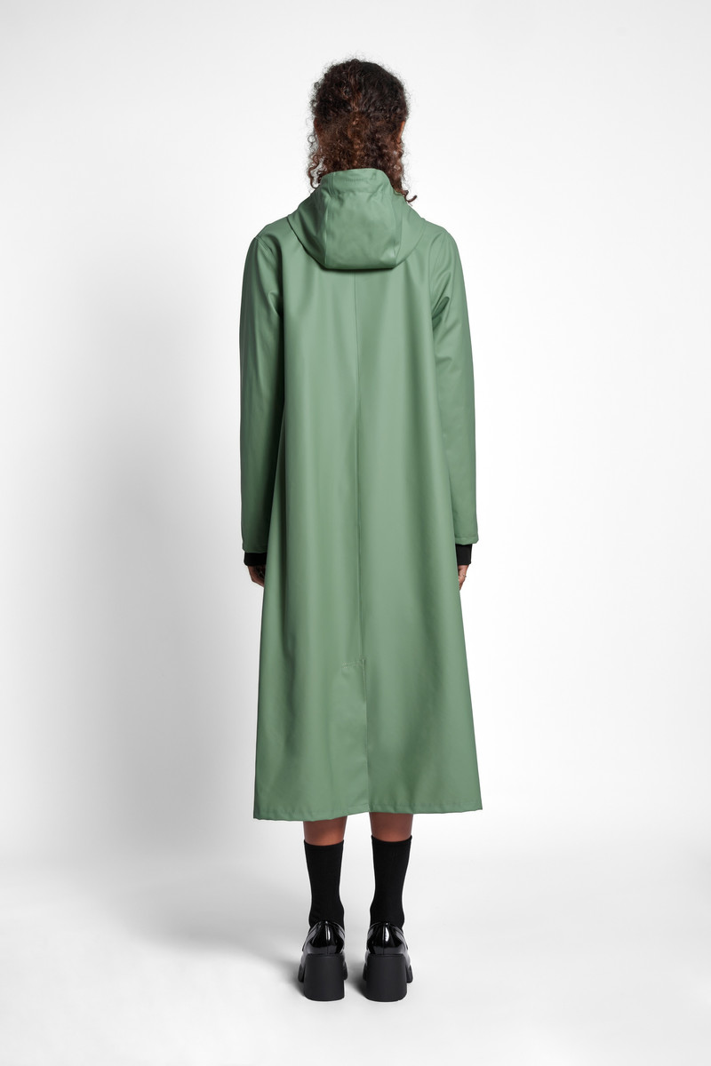 Mosebacke Long Zip Raincoat Loden Green 4