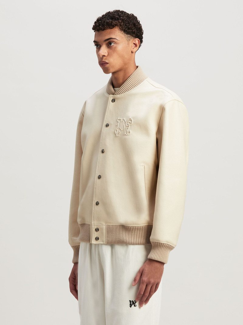 Monogram Leather Bomber 4