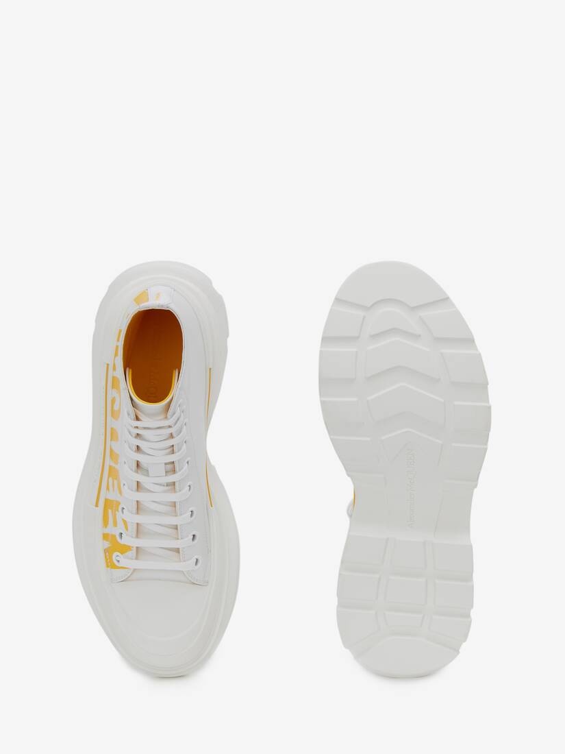 Men's Tread Slick Boot in White/pop Yellow - 4