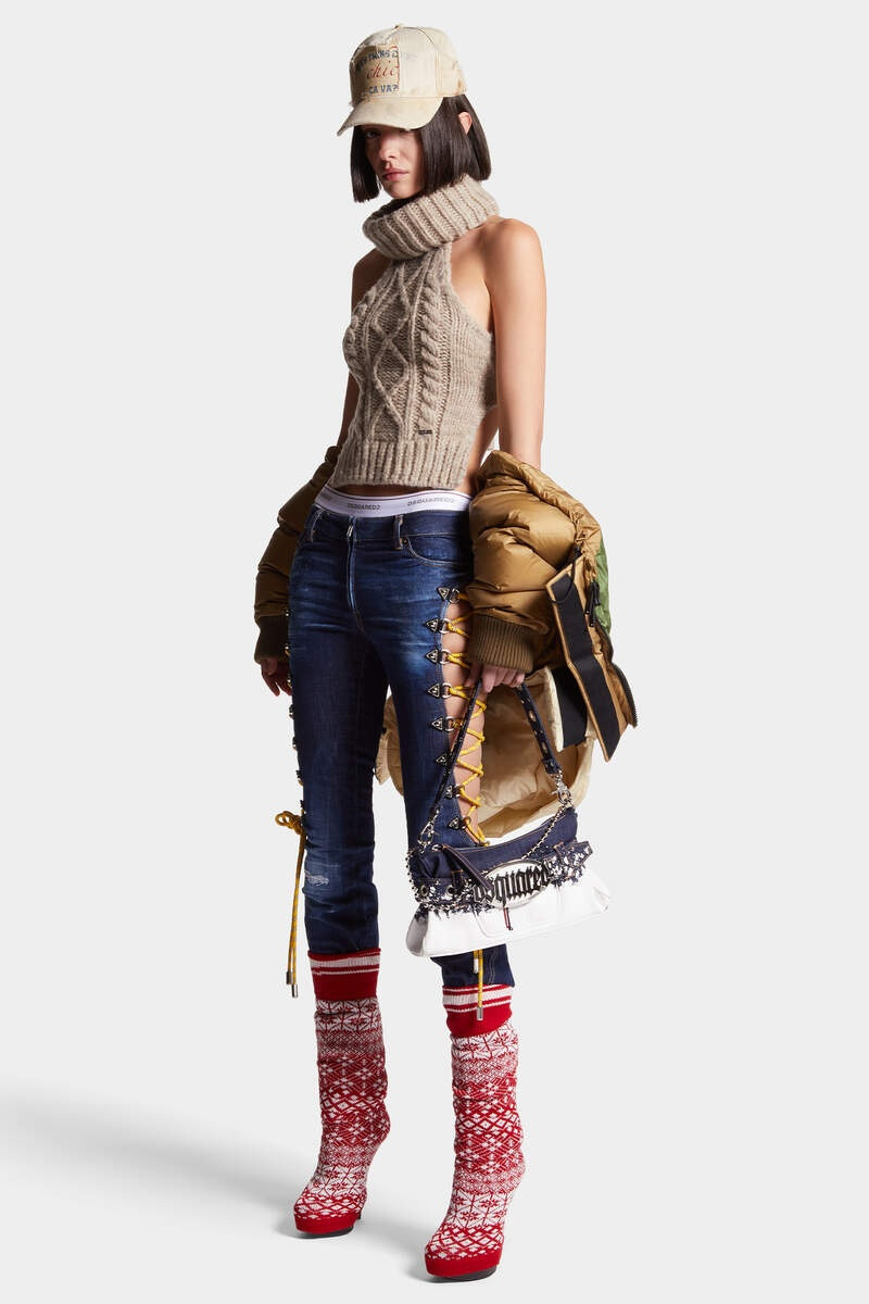 WOOL ALPACA CABLE STITCH KNIT TOP 6