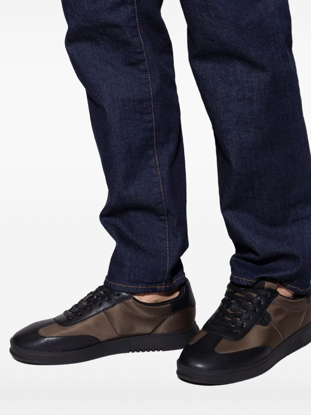 lace-up panelled sneakers - 5