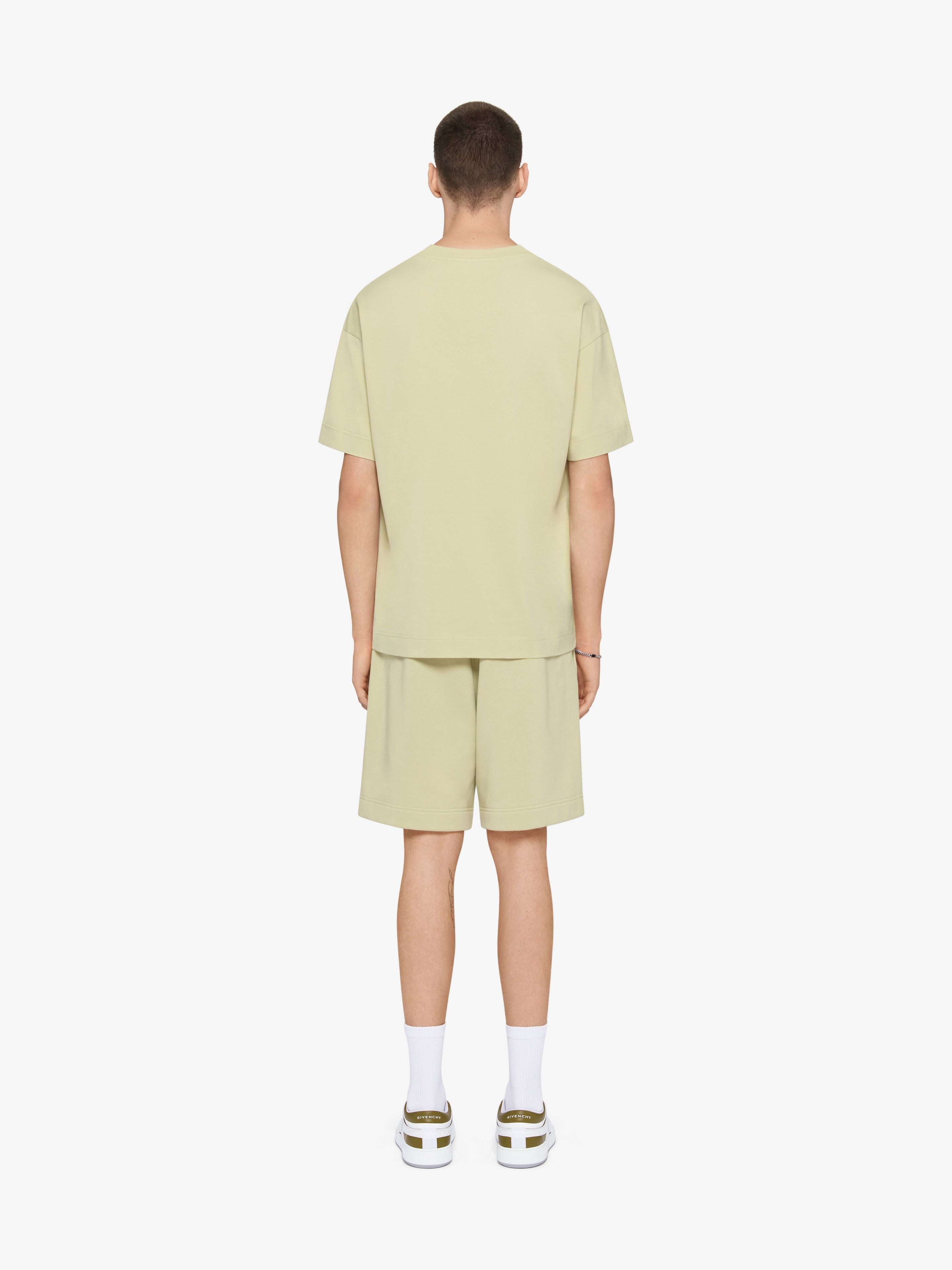 BERMUDA SHORTS IN FLEECE WITH GIVENCHY SIGNATURE - 3