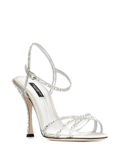 Dolce & Gabbana rhinestone-embellished multi-strap sandals outlook