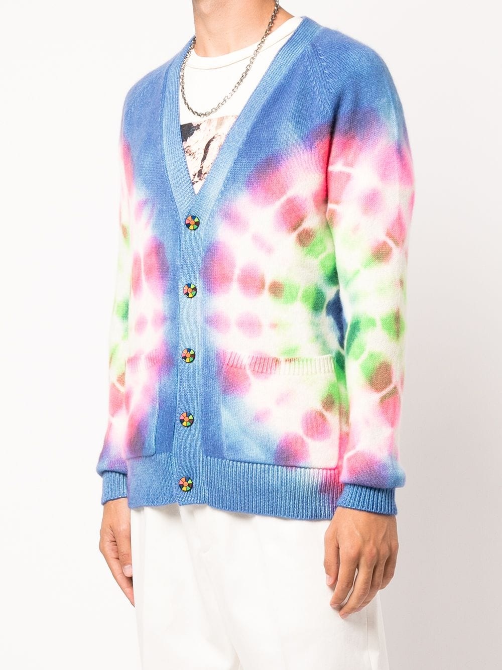 Olympus Heavy tie-dye knitted cardigan - 4