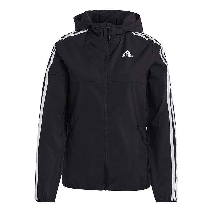 (WMNS) adidas Windbreaker Jacket 'Black White' GQ0565 - 1