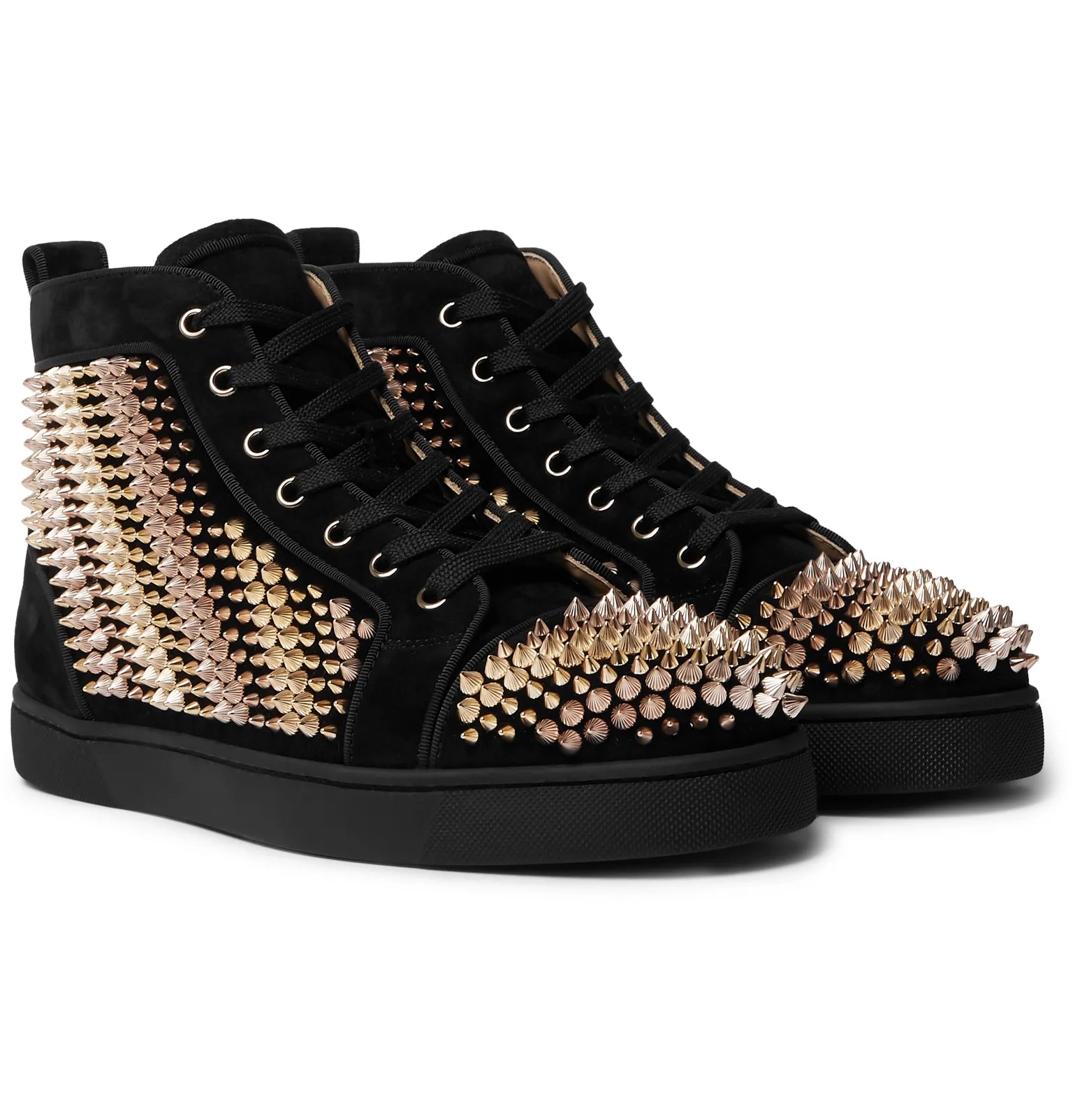 Galvalouis Spikes Suede High-Top Sneakers - 2