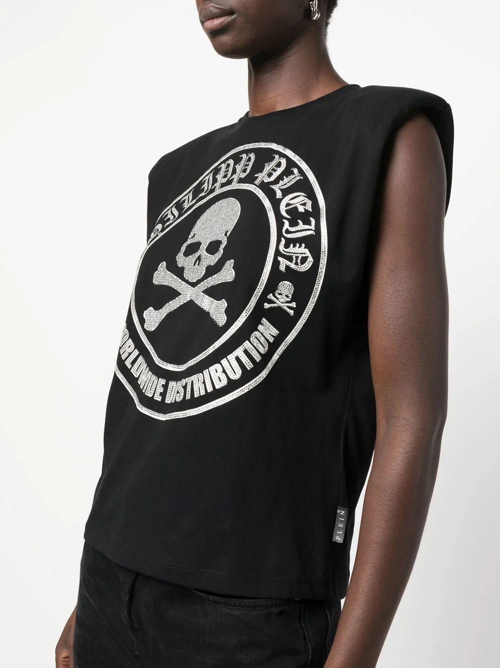 embellished-logo sleeveless T-shirt - 5