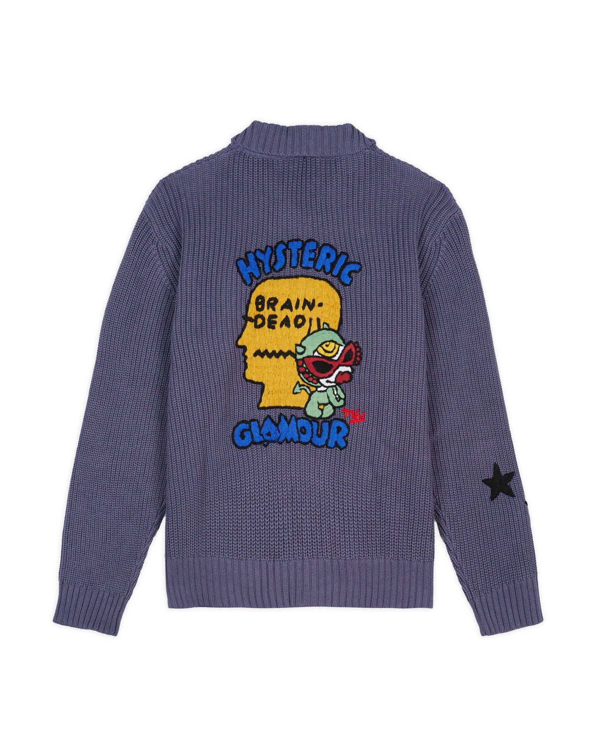Brain Dead x Hysteric Mini Crochet Zip Cardigan - Blue - 2