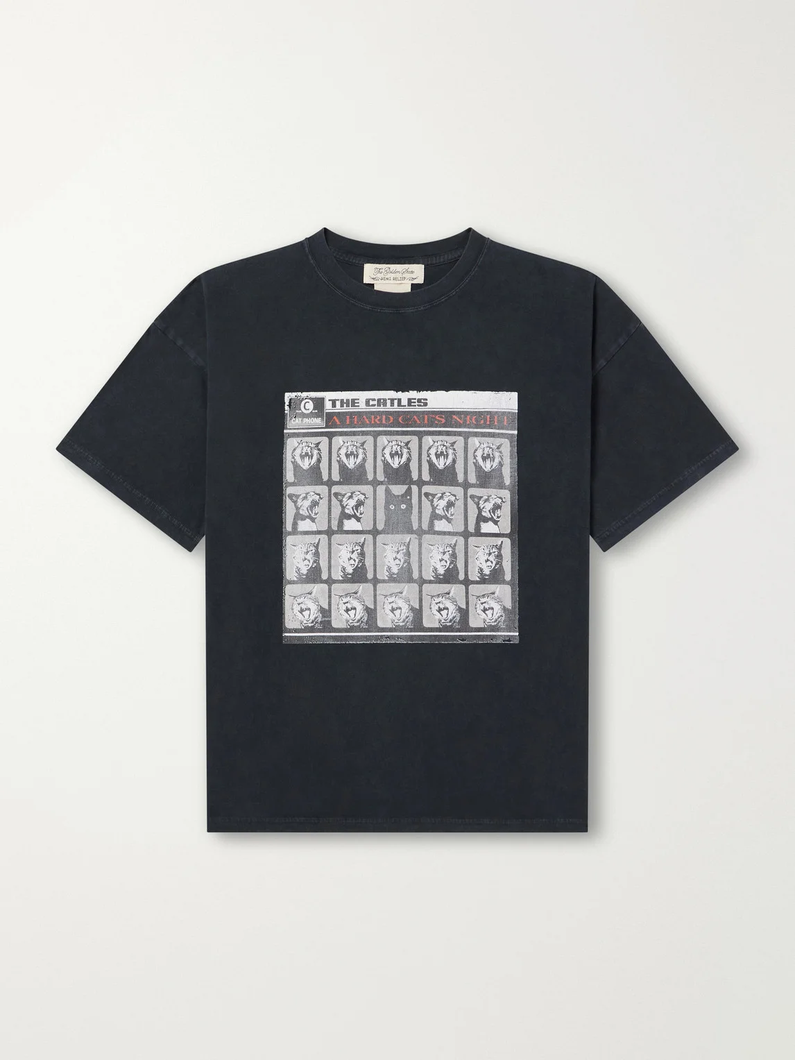 A Hard Cat's Night Printed Cotton-Jersey T-Shirt - 1
