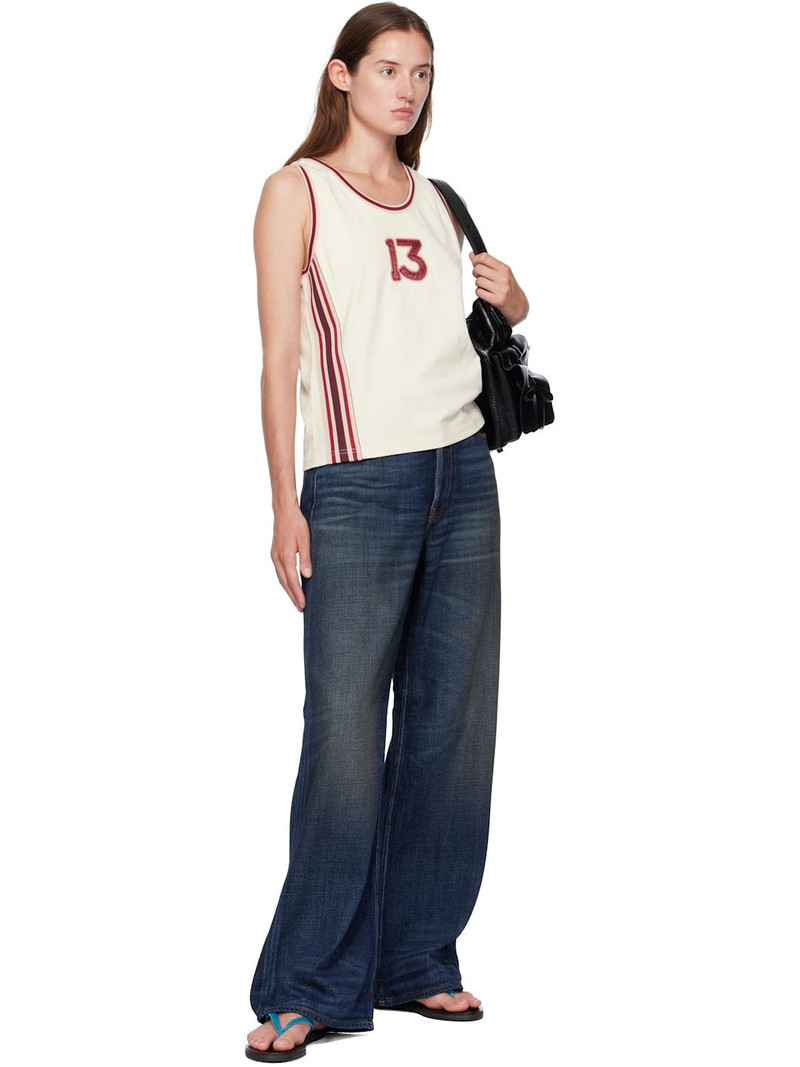 Acne Studios Off-White Embroidered-Logo Tank Top outlook