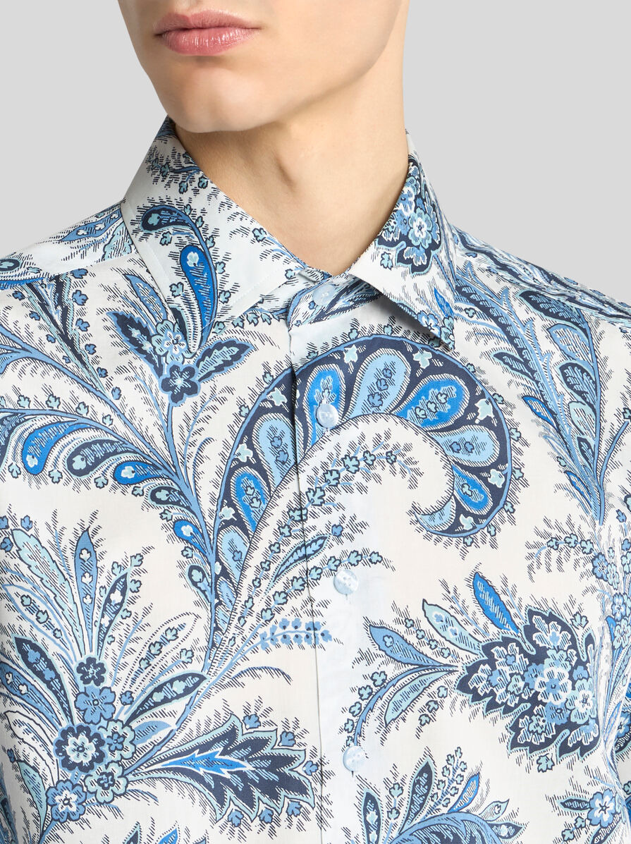 FLORAL PAISLEY COTTON SHIRT - 3