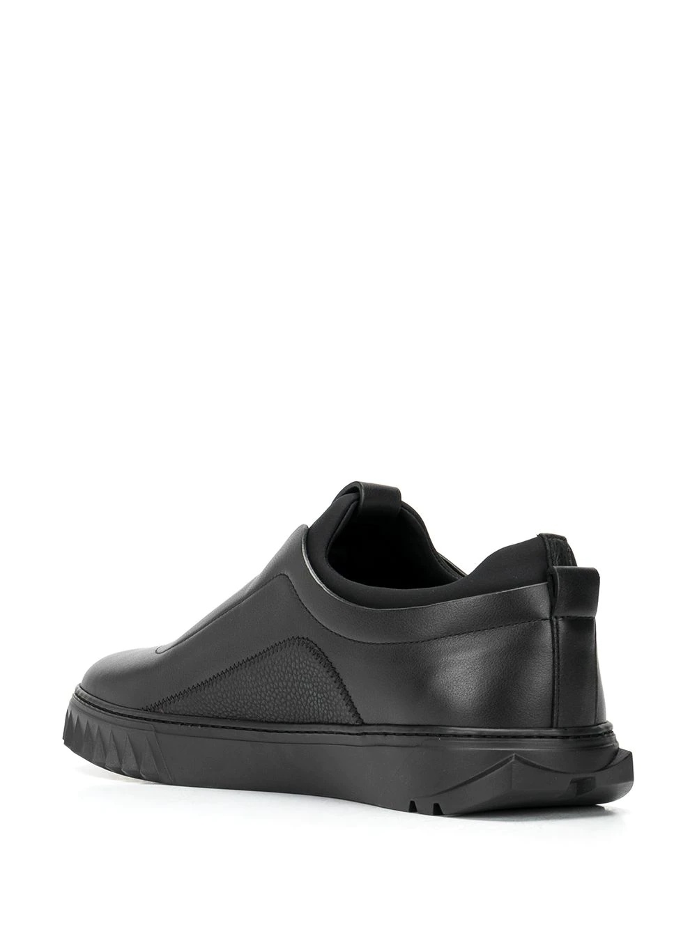 slip-on leather sneakers - 3