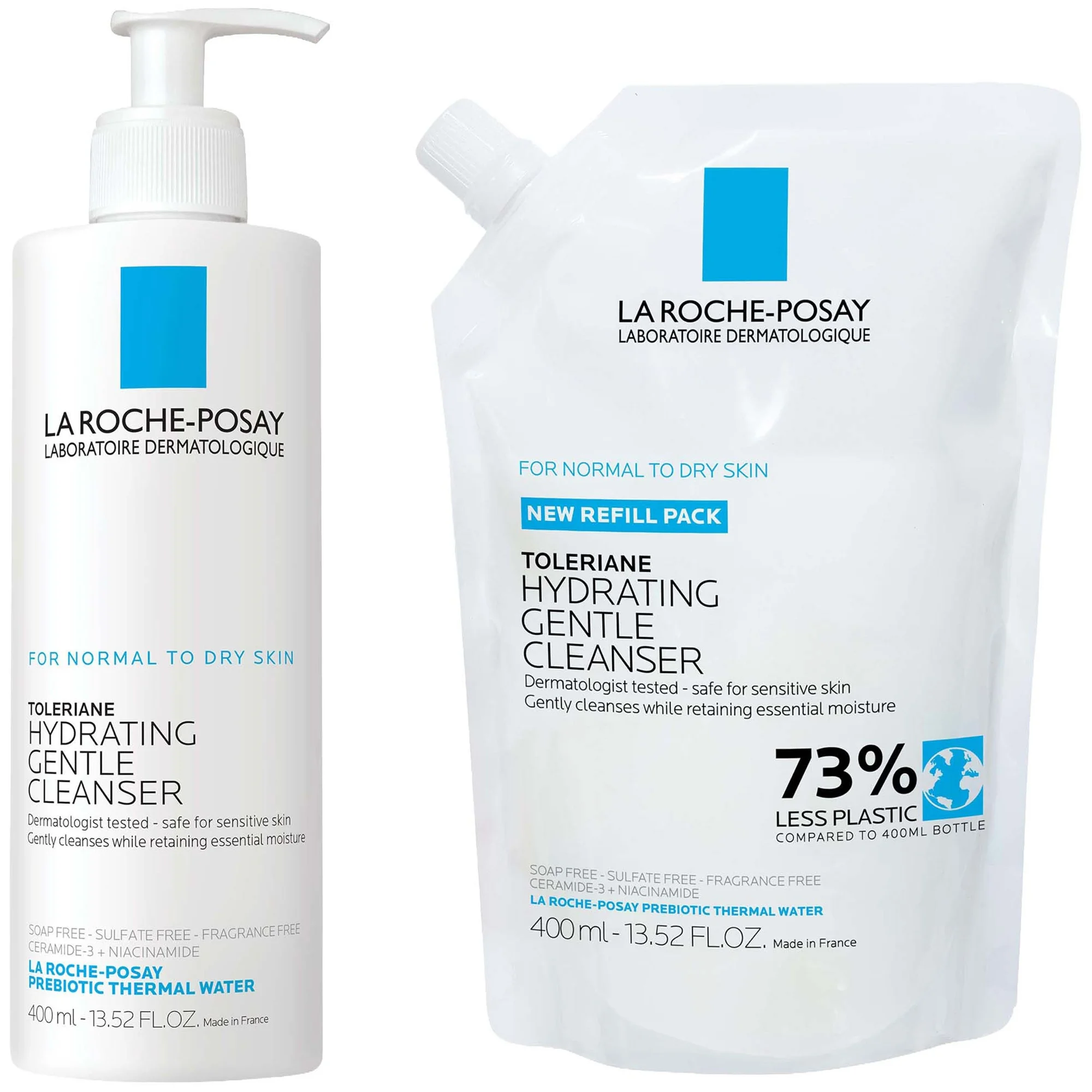 La Roche-Posay Toleriane Hydrating Gentle Cleanser Refill Set - 1