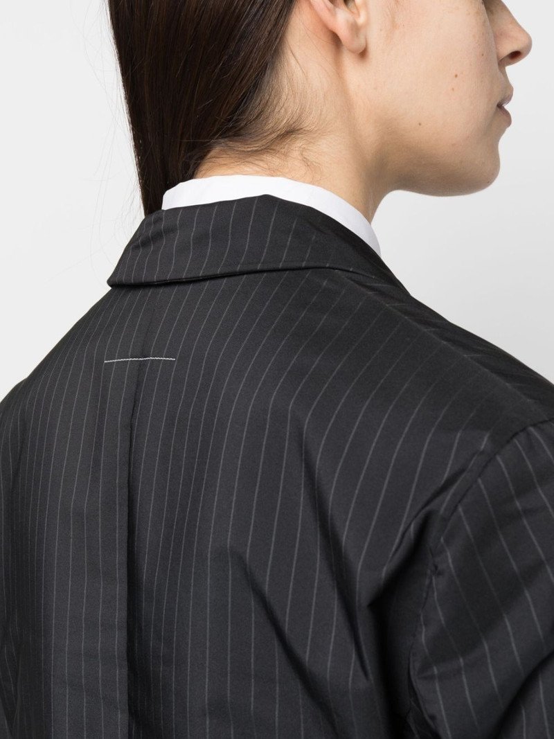 pinstripe single-breasted blazer 5