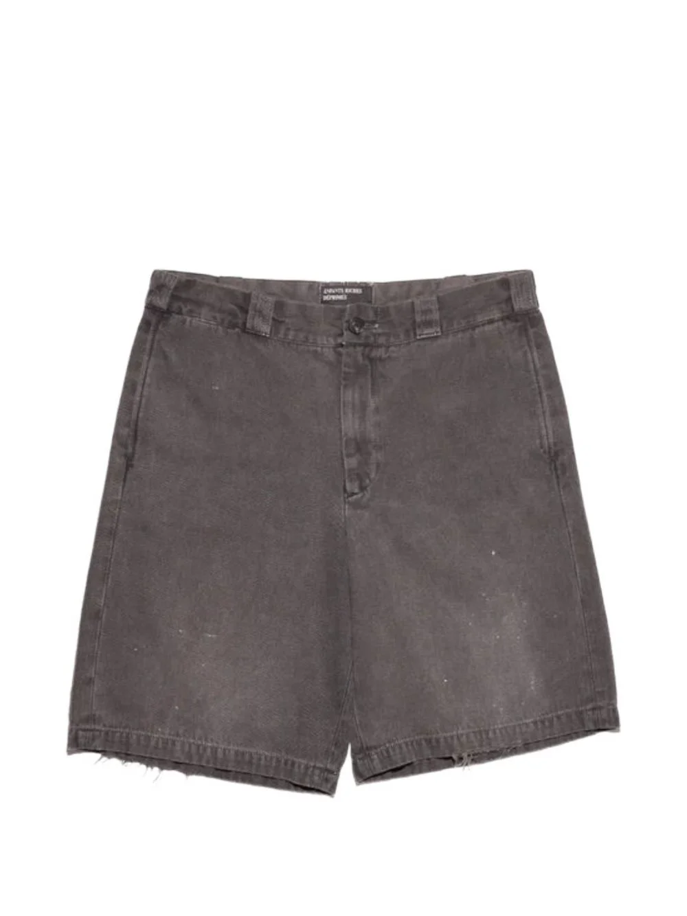 distressed faded-effect shorts - 1