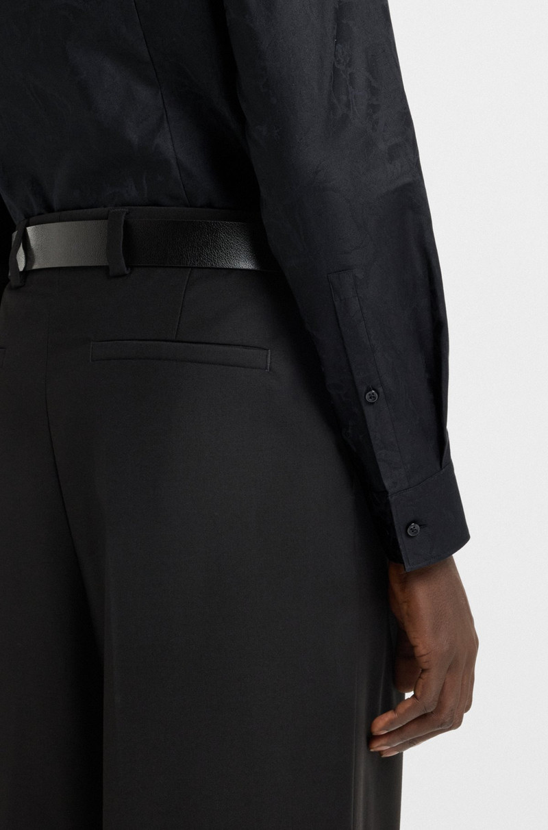 SLIM-FIT SHIRT IN COTTON WITH A STACKED-LOGO JACQUARD 6