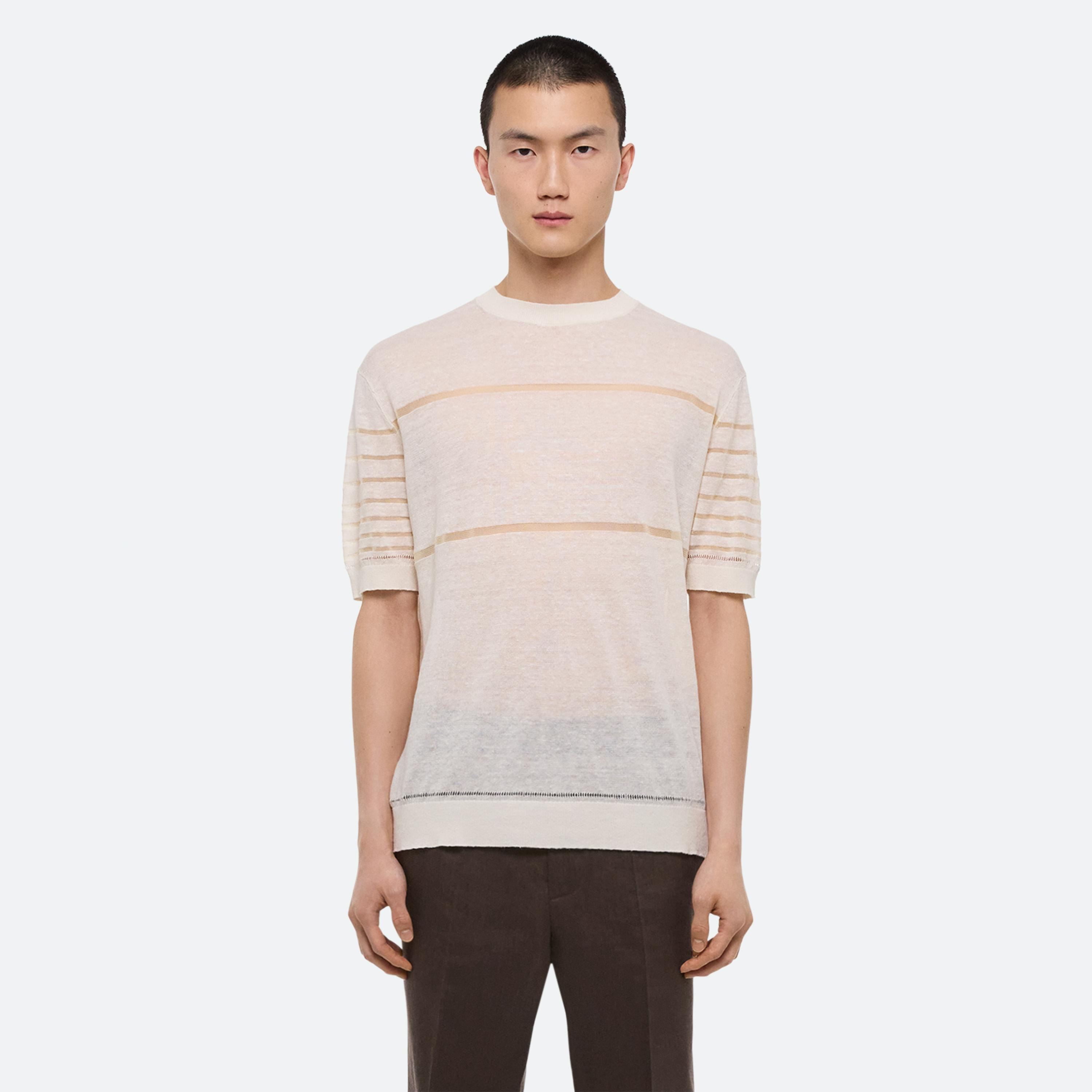 SHEER STRIPE TEE - 3