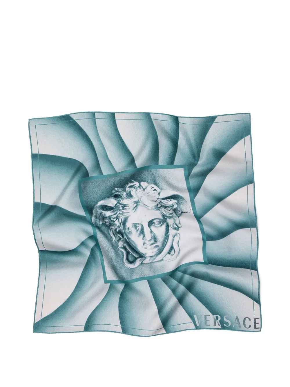 printed silk twill scarf 55 cm - 1