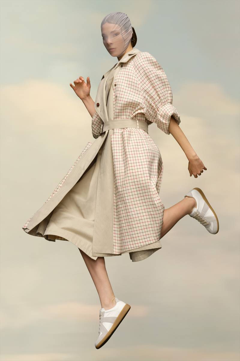 Maison Margiela Belted Spliced Coat outlook