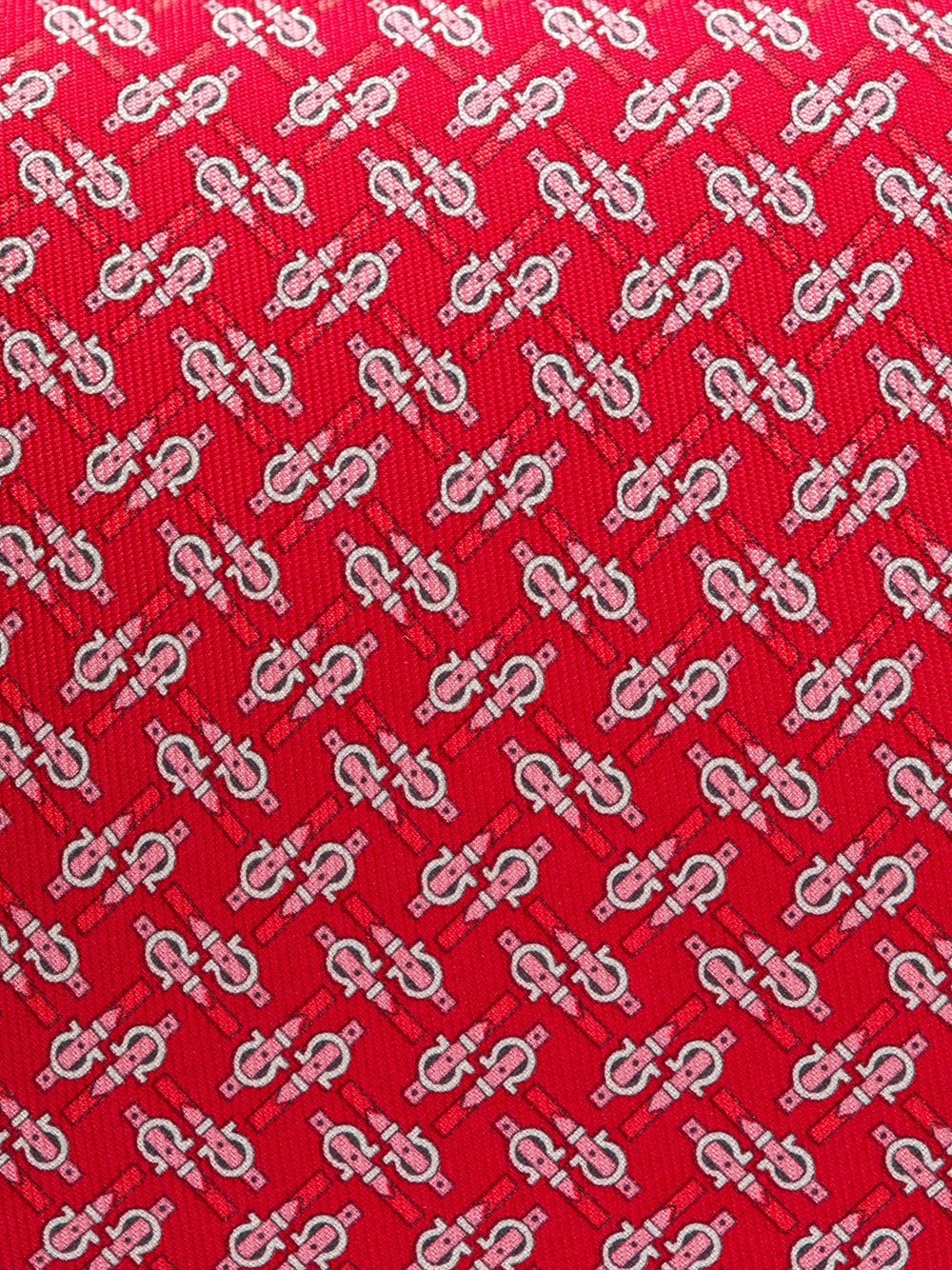 Gancini-print silk tie - 2