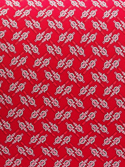 Salvatore Ferragamo Gancini-print silk tie outlook