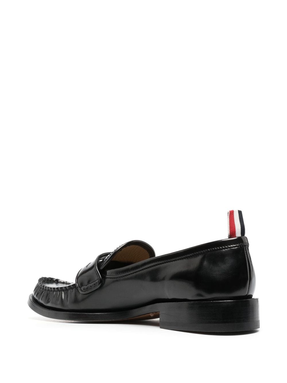 penny-slot leather loafers - 3