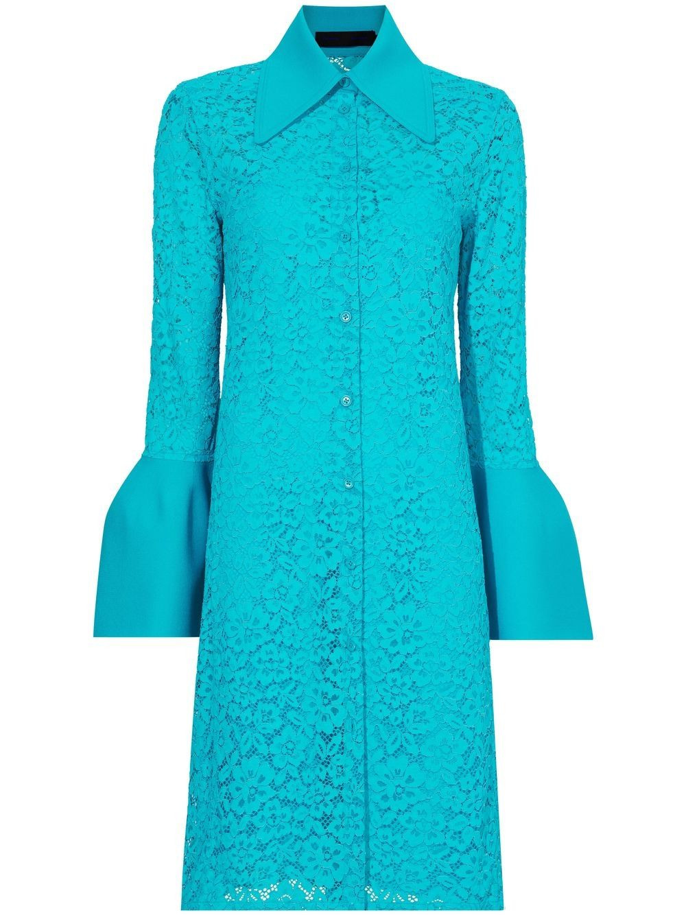 floral lace shirtdress - 1