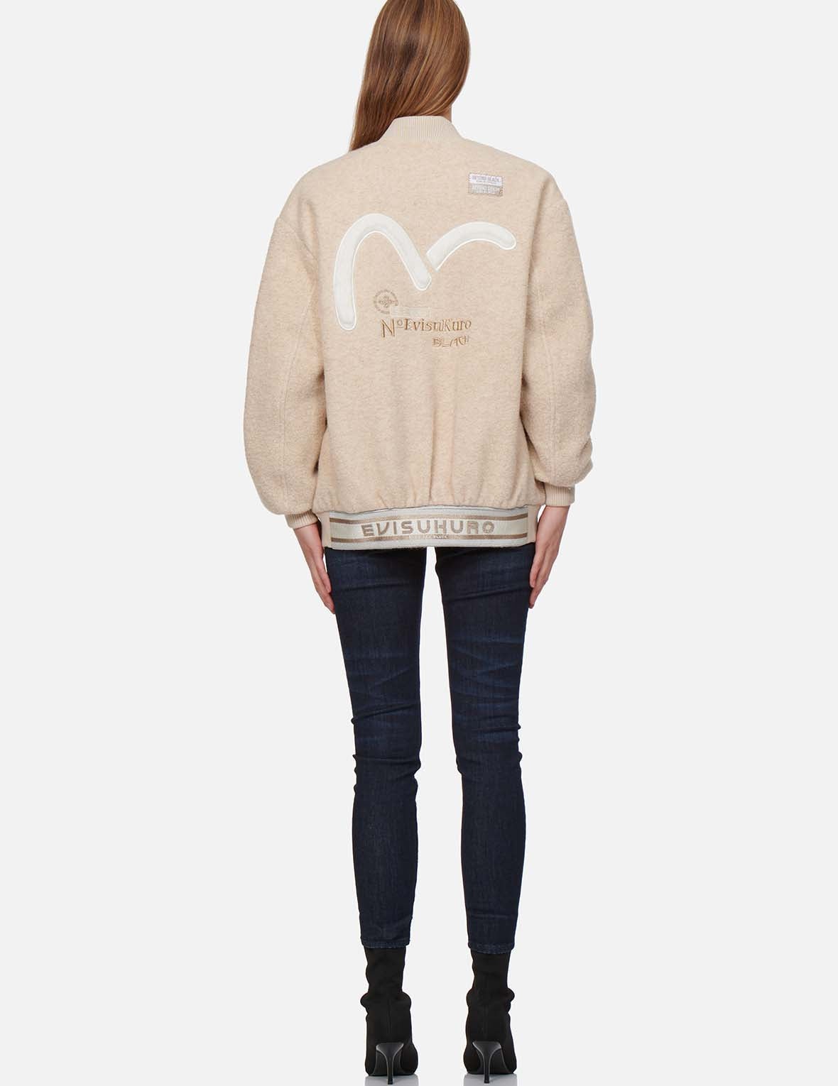 Fur Seagull Insert Padded Sherpa Bomber Jacket - 5