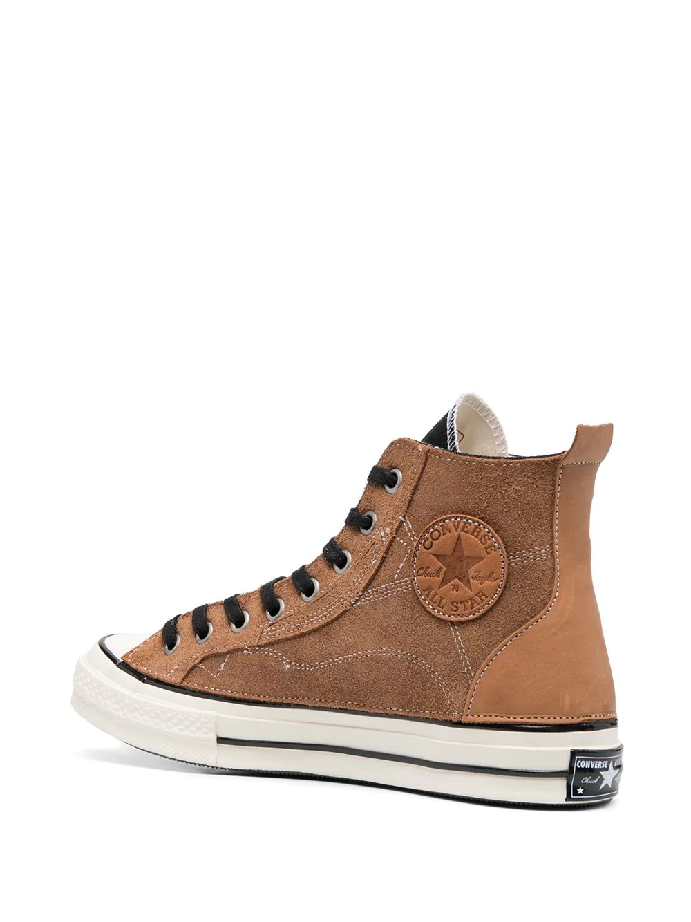 contrasting laces hi-top sneakers  - 3